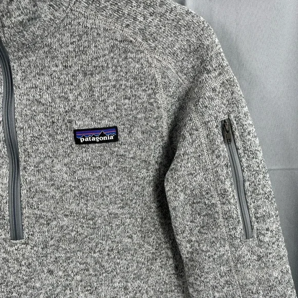 Patagonia Women’s Better Sweater Gray Quarter-Zip Fleece Pullover Medium - Picture 3 of 6